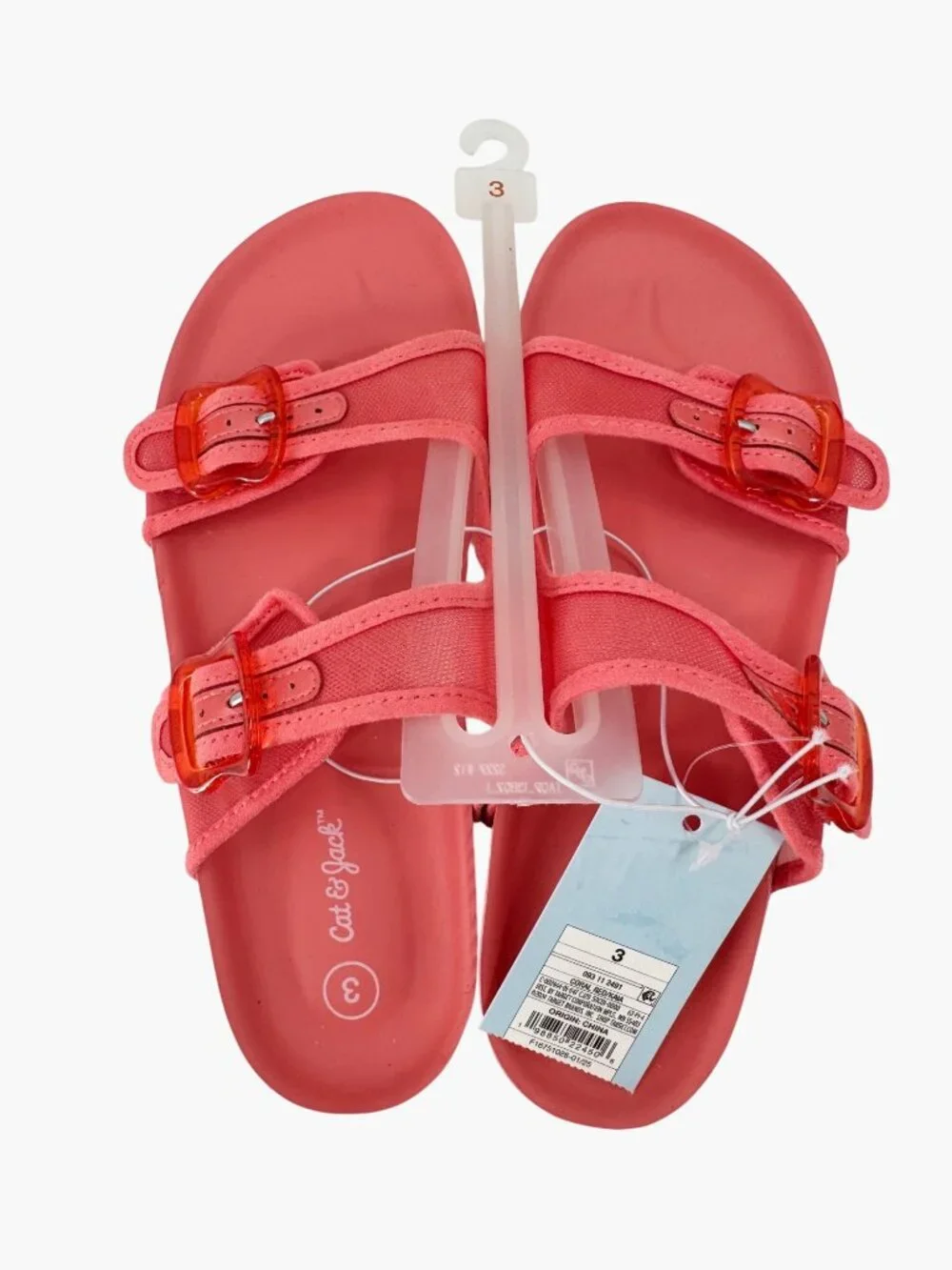 NEW Cat & Jack Kids' Kaia Mesh Footbed Sandals - Coral Red